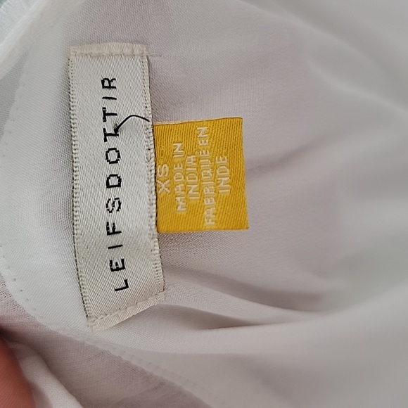 Leifsdottir Anthropologie Cotton White High-Low Midi Dress Sz XS - Picture 10 of 14